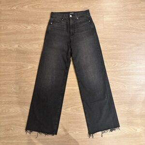 PAIGE - Anessa 31” Wide Leg Black Jeans - Size 25 Women’s